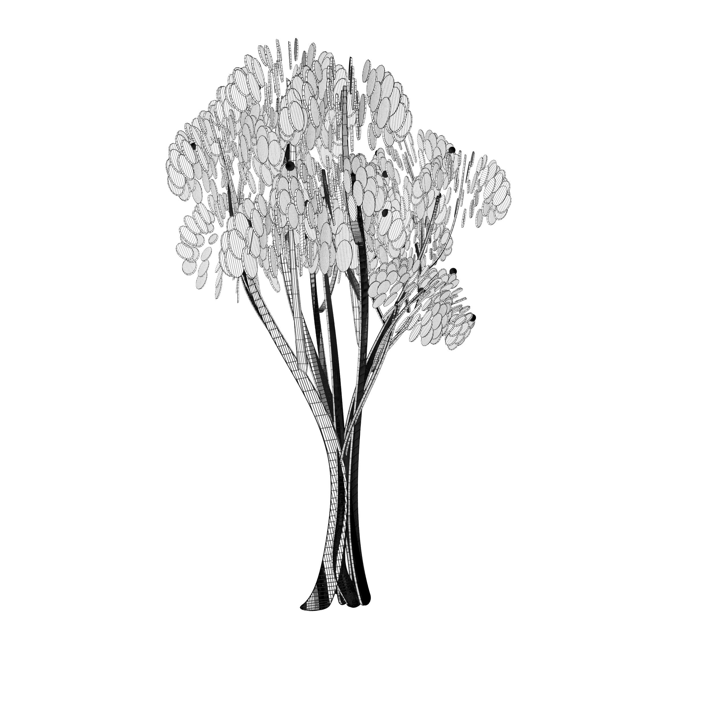 Cartoon tree S2Cv2 3D model_4