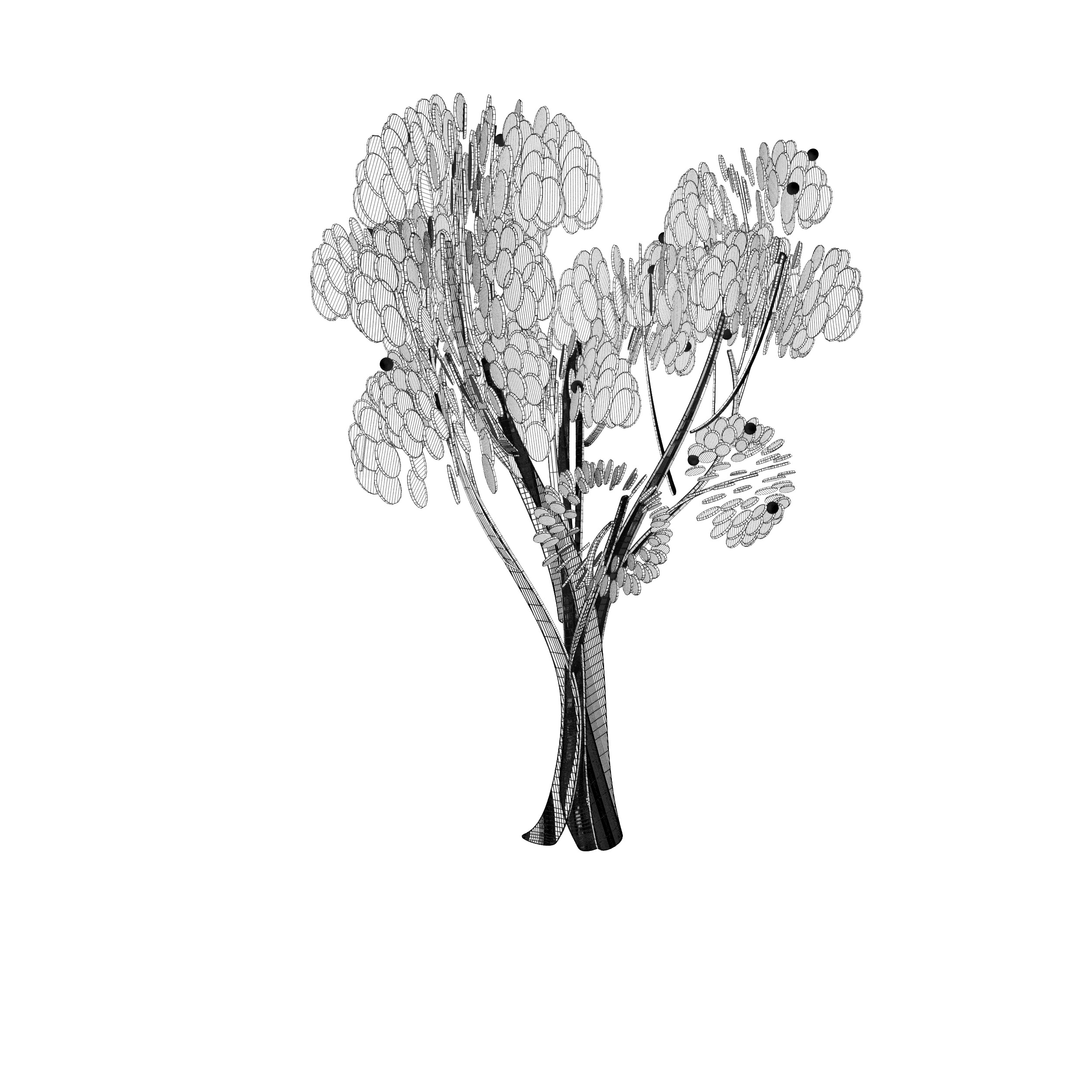 Cartoon tree S2Cv2 3D model_10