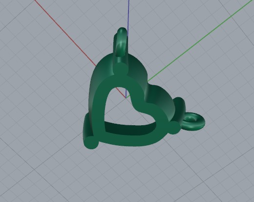 Pendant heart Model 6283 3D print model_4