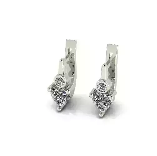 Earrings heart Model 6274