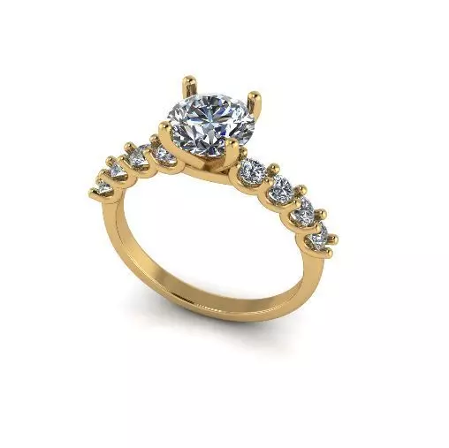 Solitaire ring Model 6272 3D print model_0