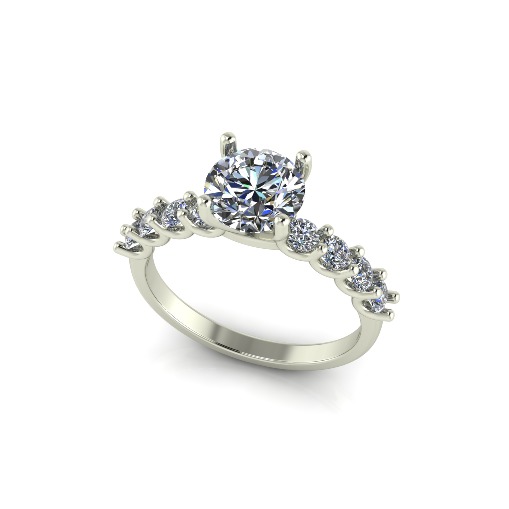 Solitaire ring Model 6272 3D print model_1