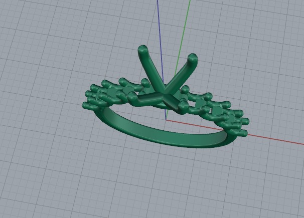 Solitaire ring Model 6272 3D print model_2