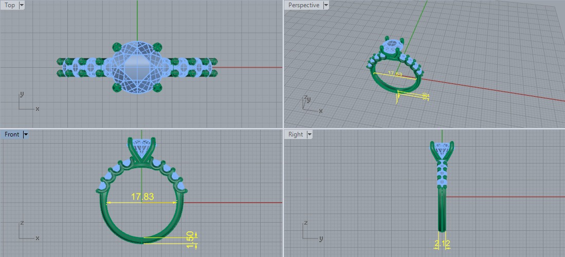 Solitaire ring Model 6272 3D print model_5