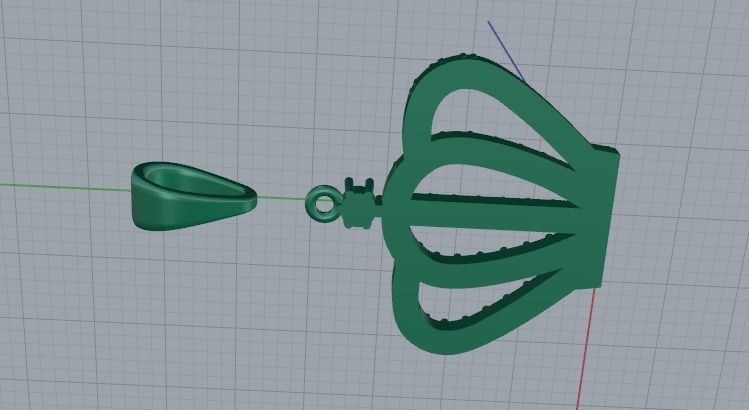 Crown Pendant Model 6271 3D print model_5