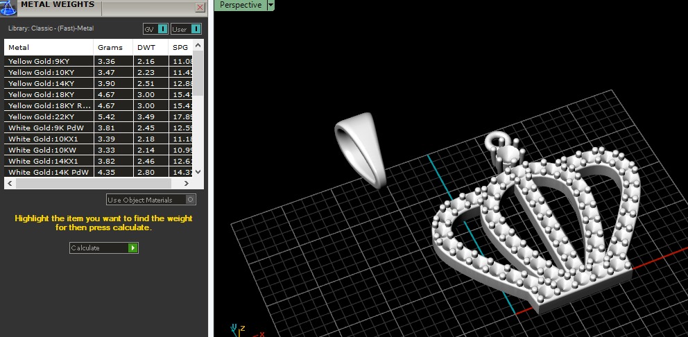 Crown Pendant Model 6271 3D print model_7