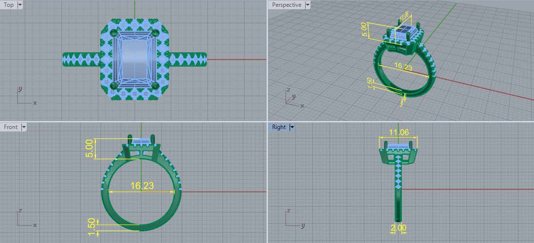 Ring radiant Model 6269 3D print model_5