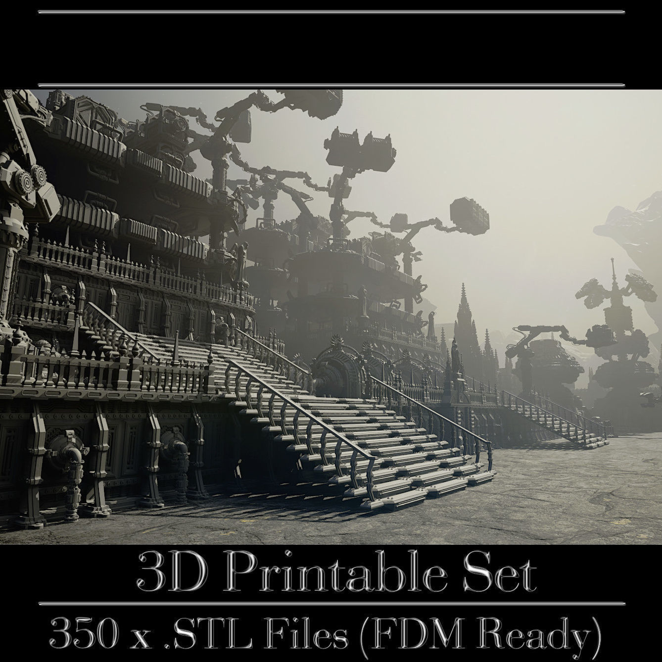 GrimDark Terrain Essential Pack 3D print model_4