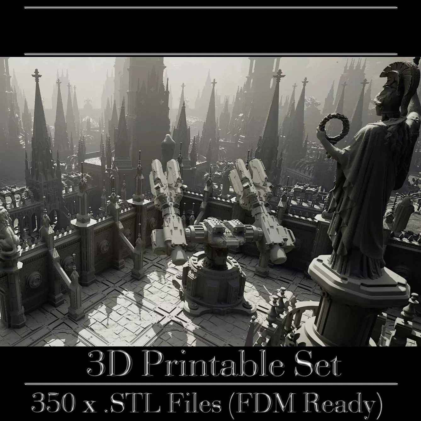 GrimDark Terrain Essential Pack 3D print model_0