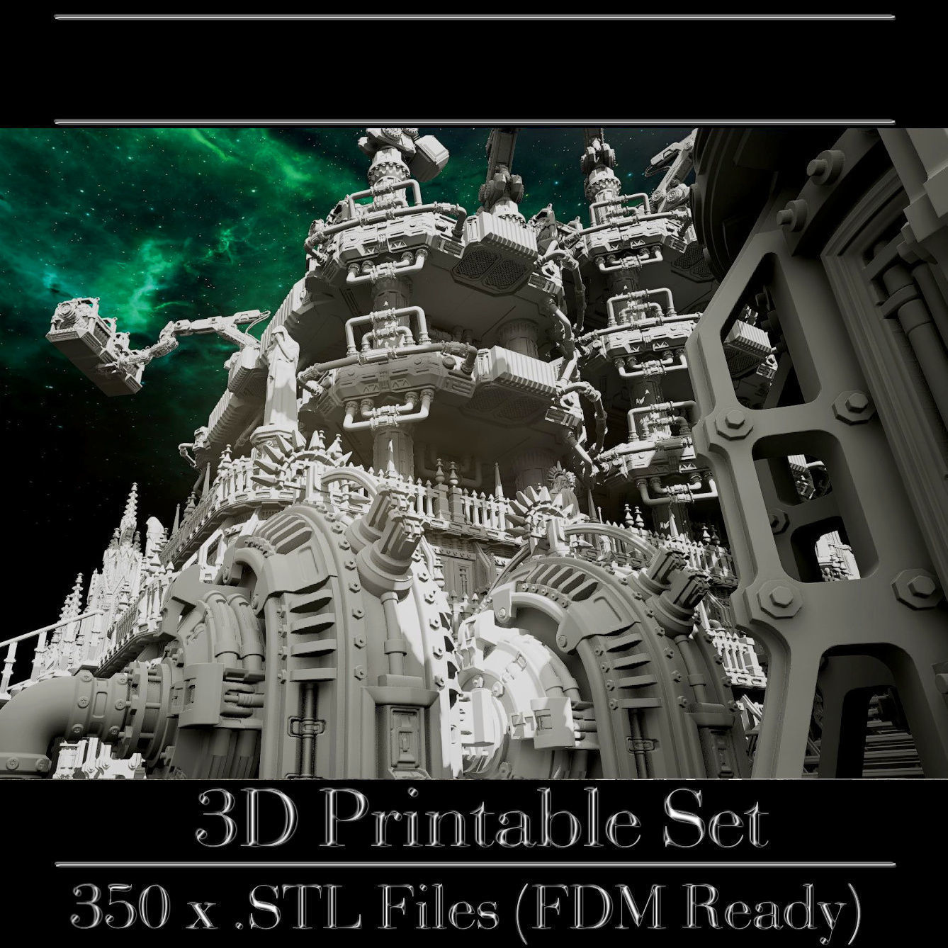 GrimDark Terrain Essential Pack 3D print model_3