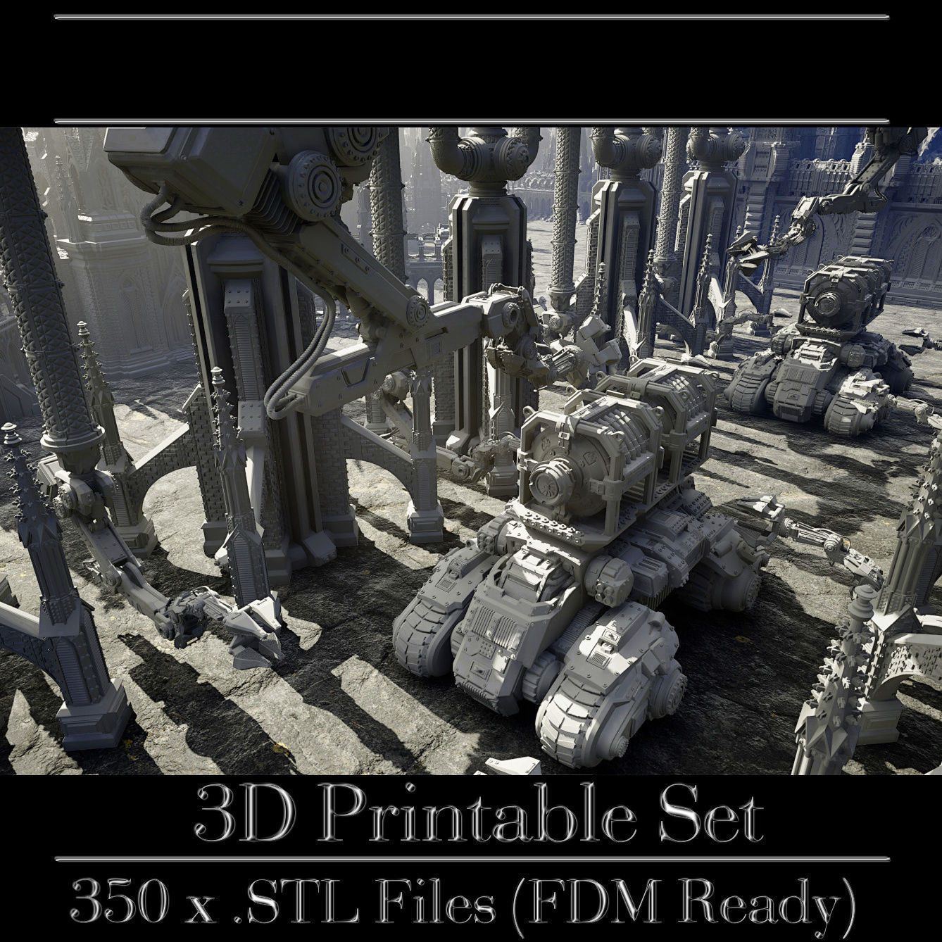 GrimDark Terrain Essential Pack 3D print model_9