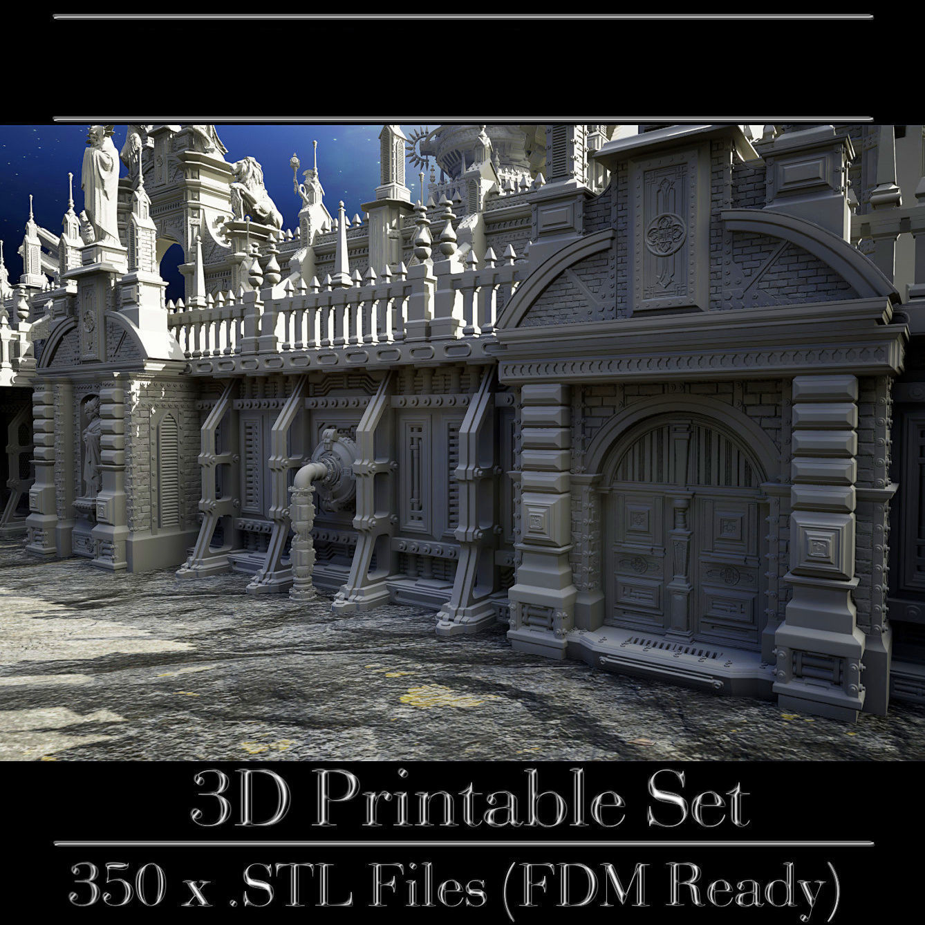 GrimDark Terrain Essential Pack 3D print model_8