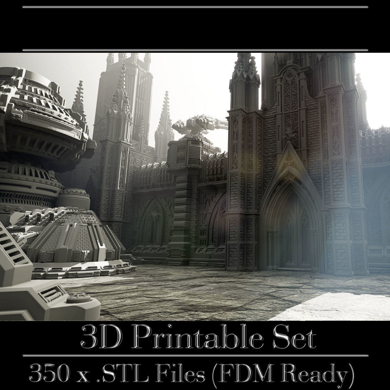 GrimDark Terrain Essential Pack 3D print model_2