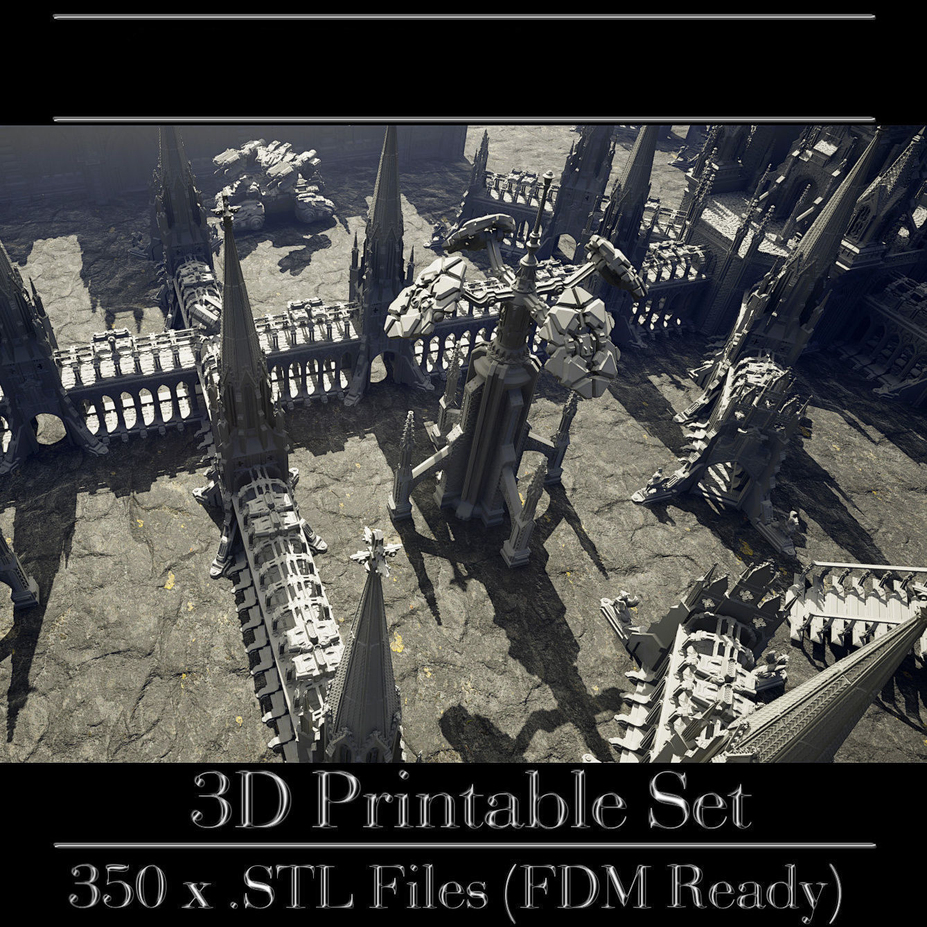 GrimDark Terrain Essential Pack 3D print model_21
