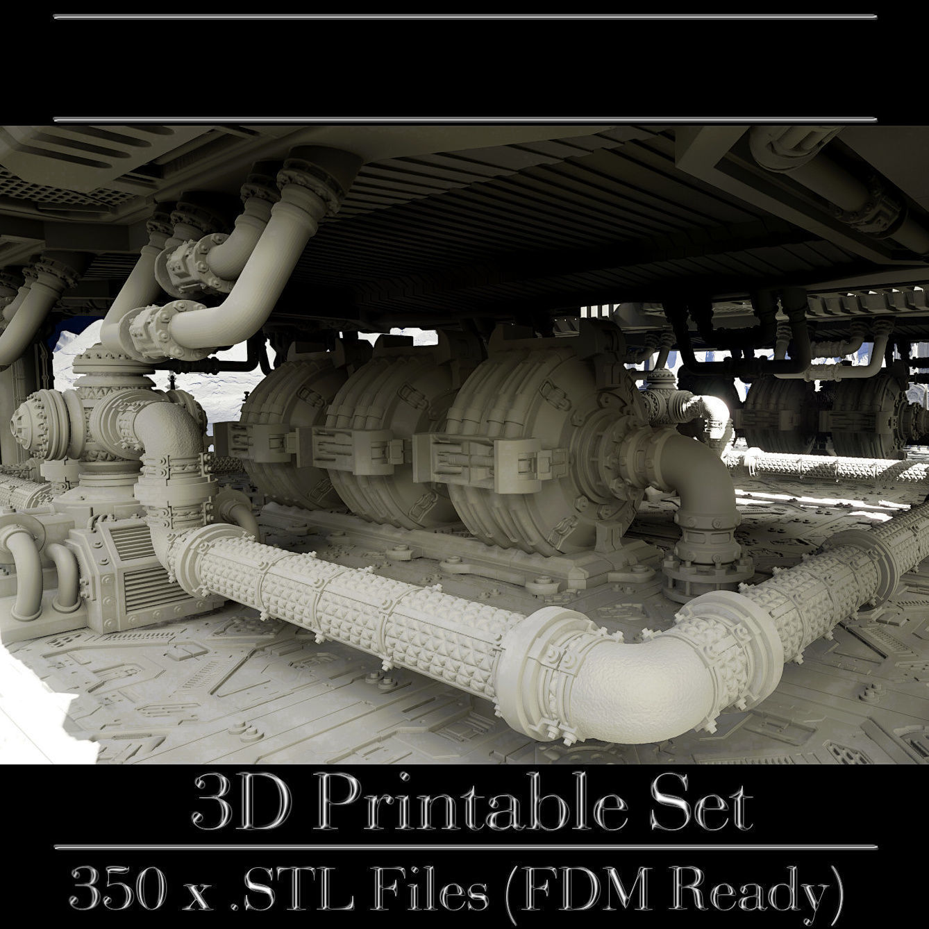 GrimDark Terrain Essential Pack 3D print model_6