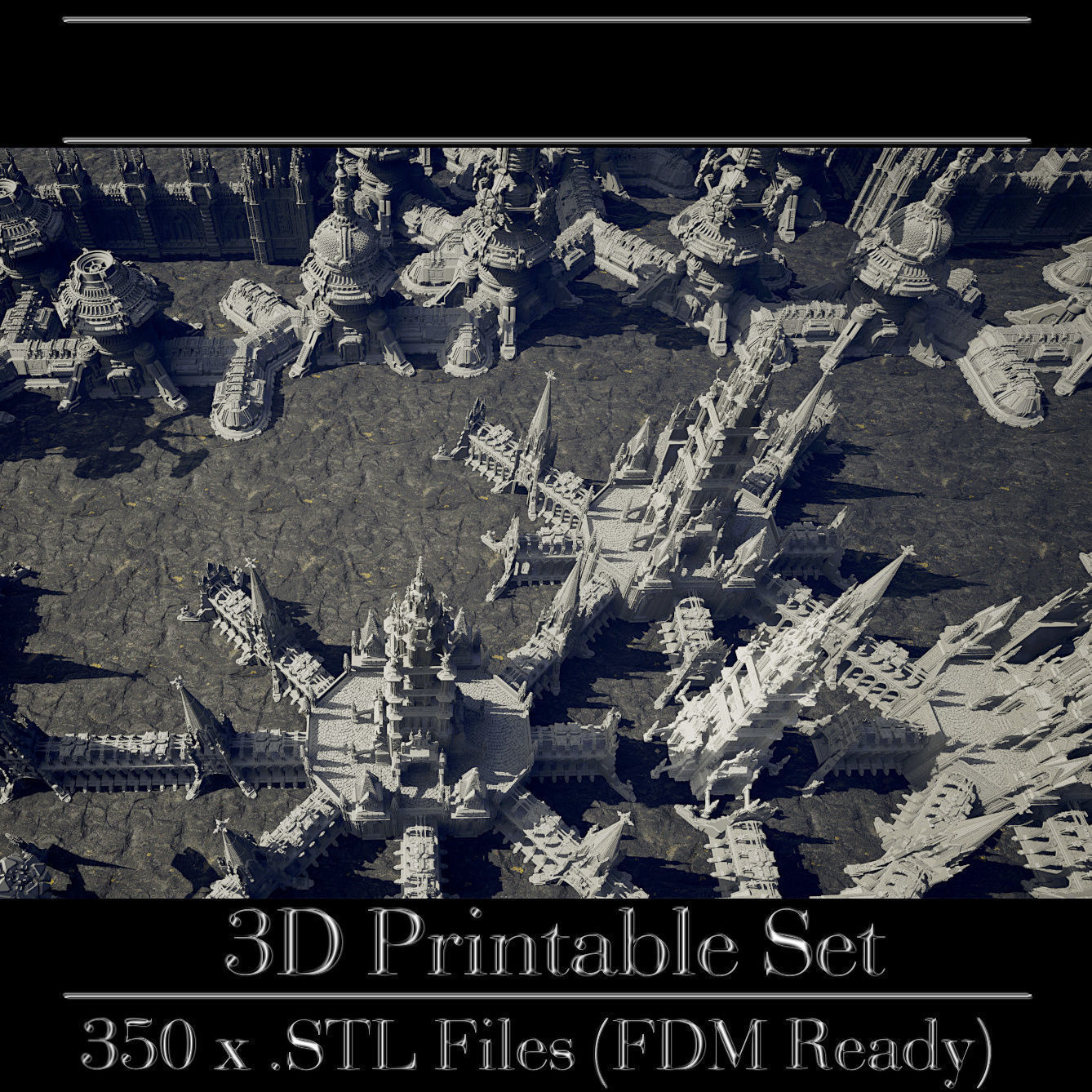 GrimDark Terrain Essential Pack 3D print model_11