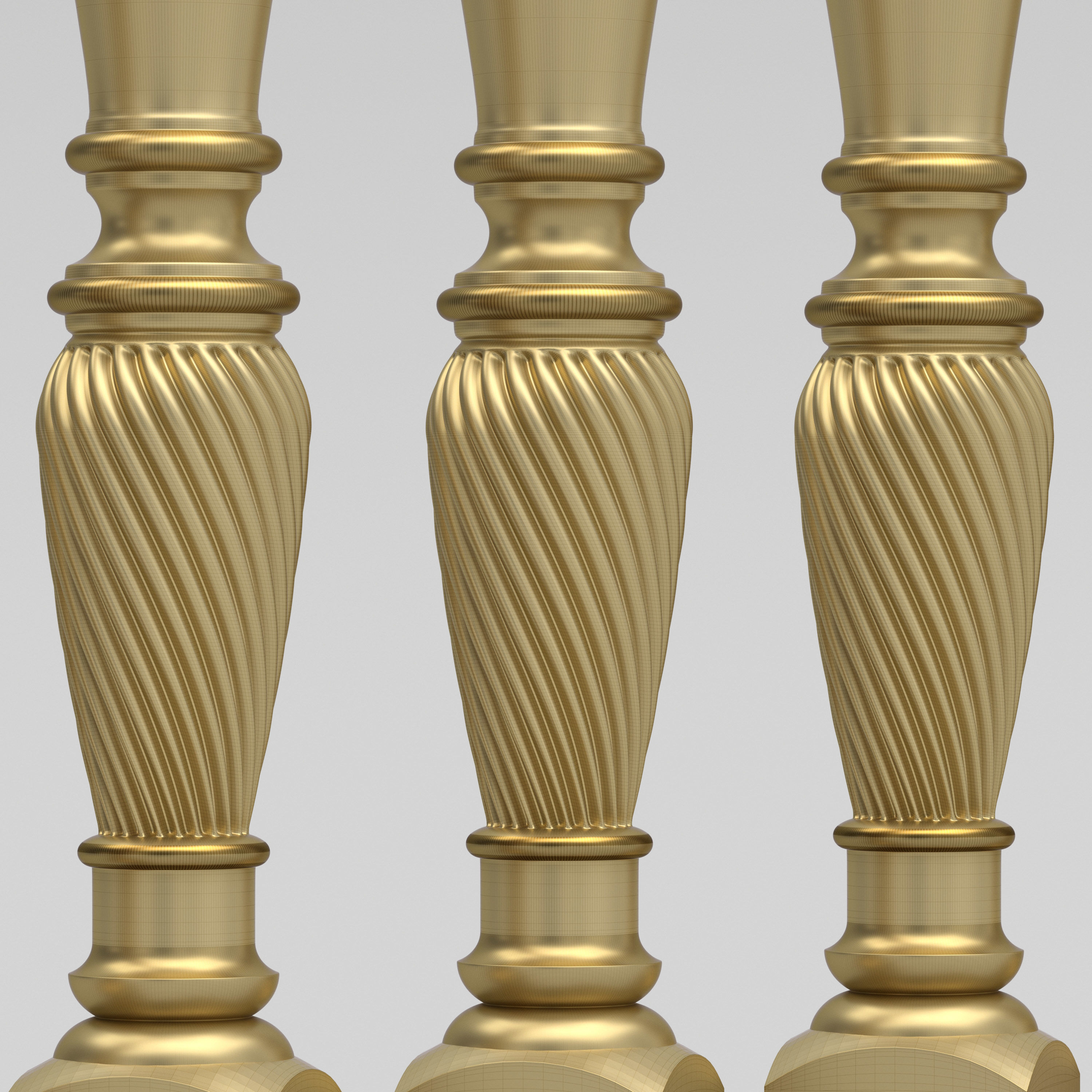 Carved Baluster 3D model_3