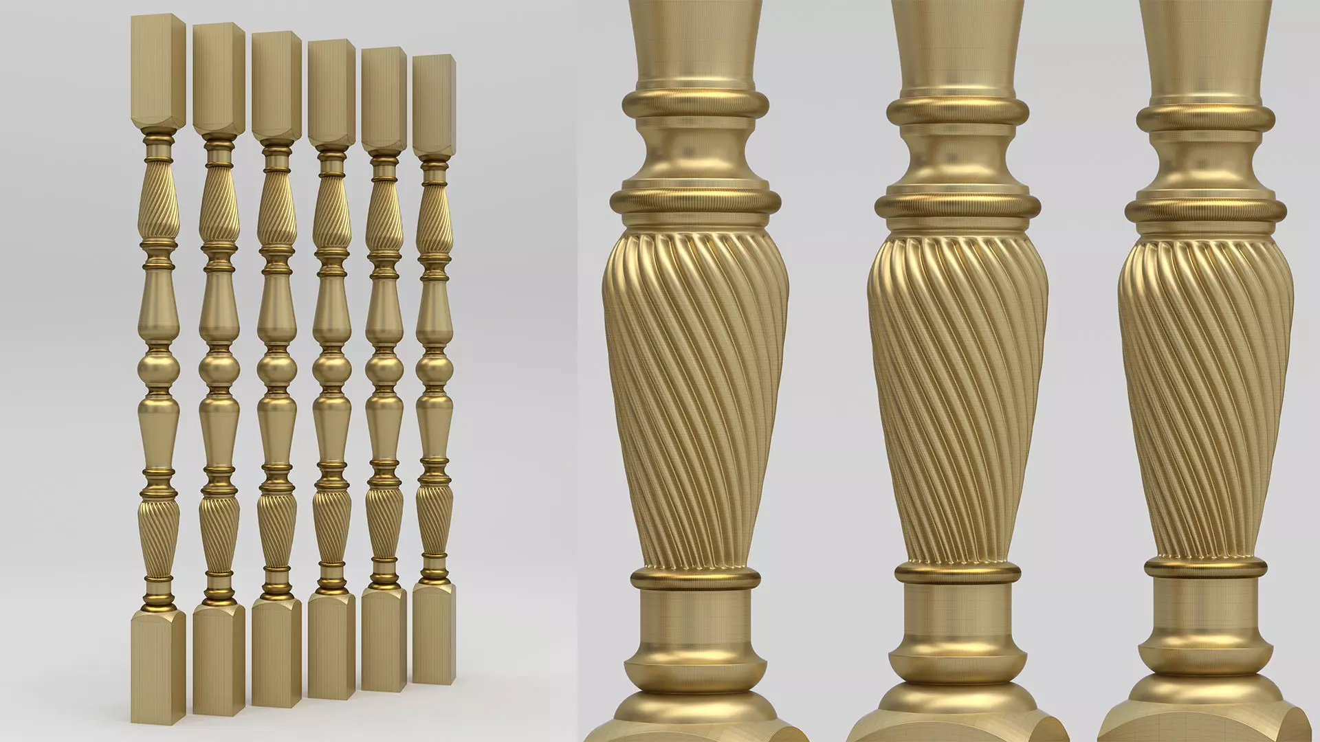 Carved Baluster 3D model_0