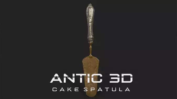 Cake Spatula Low-poly 3D model
