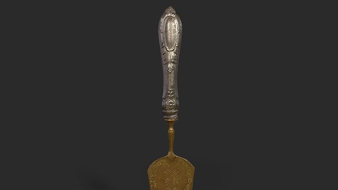 Cake Spatula Low-poly 3D model 6