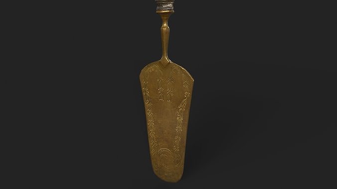 Cake Spatula Low-poly 3D model 5