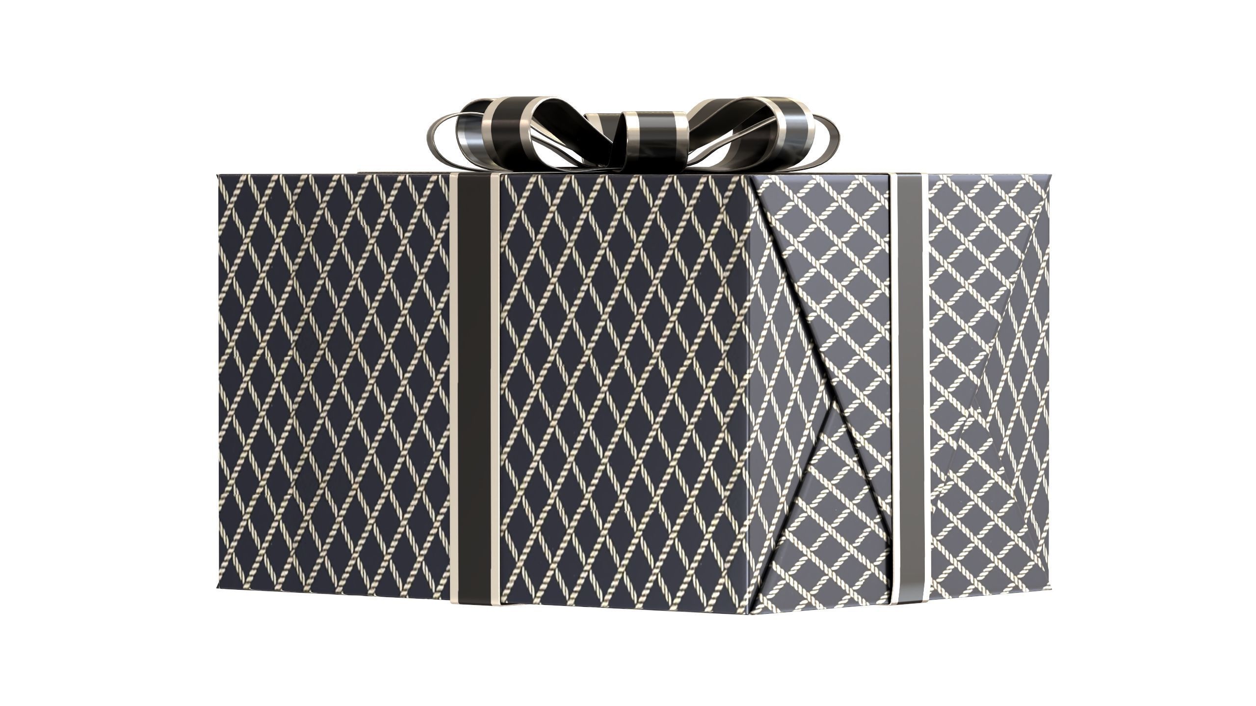 Christmas Box 12 Low-poly 3D model_2