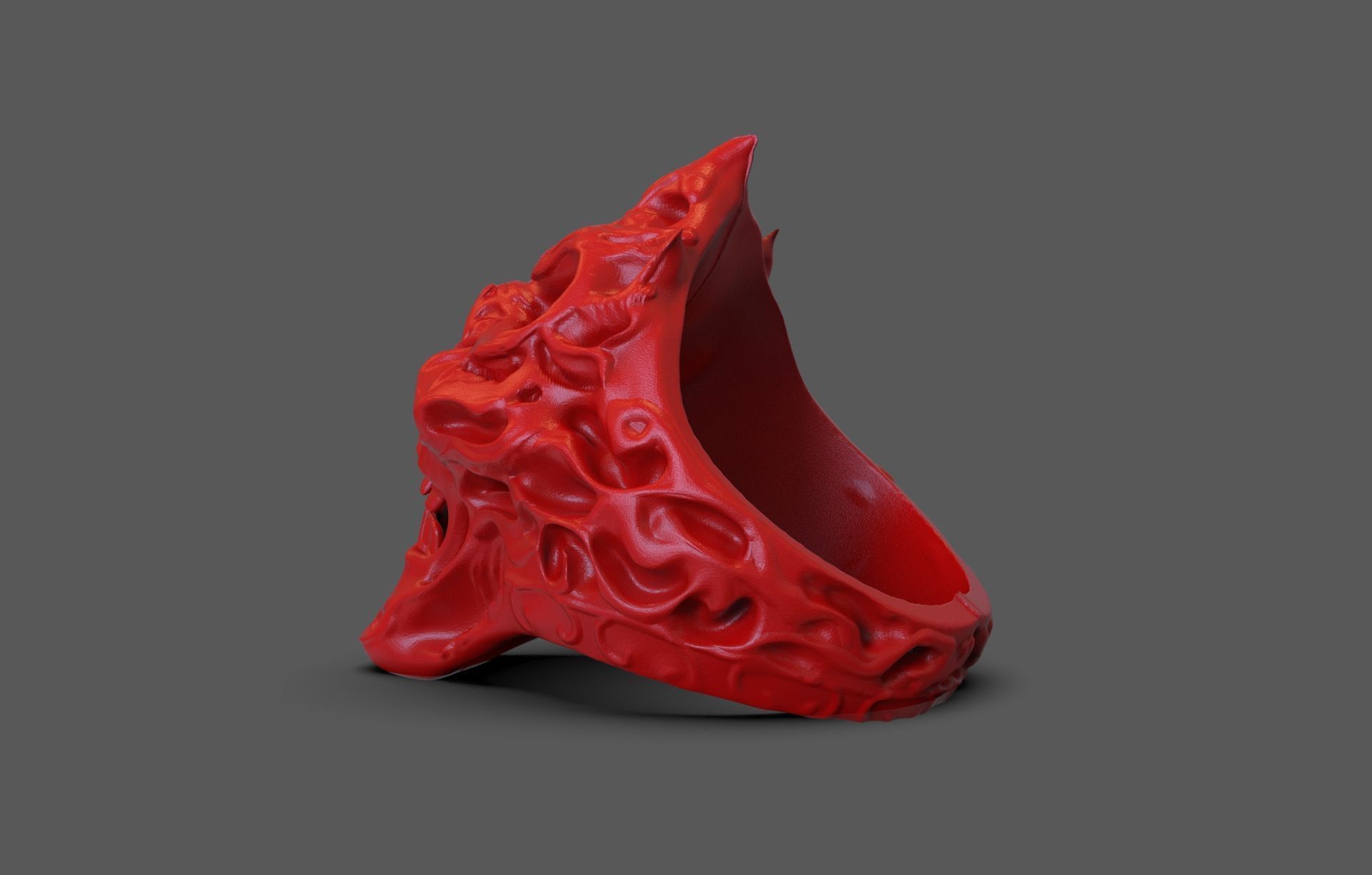 The Evil Skull Ring 3D print model_5