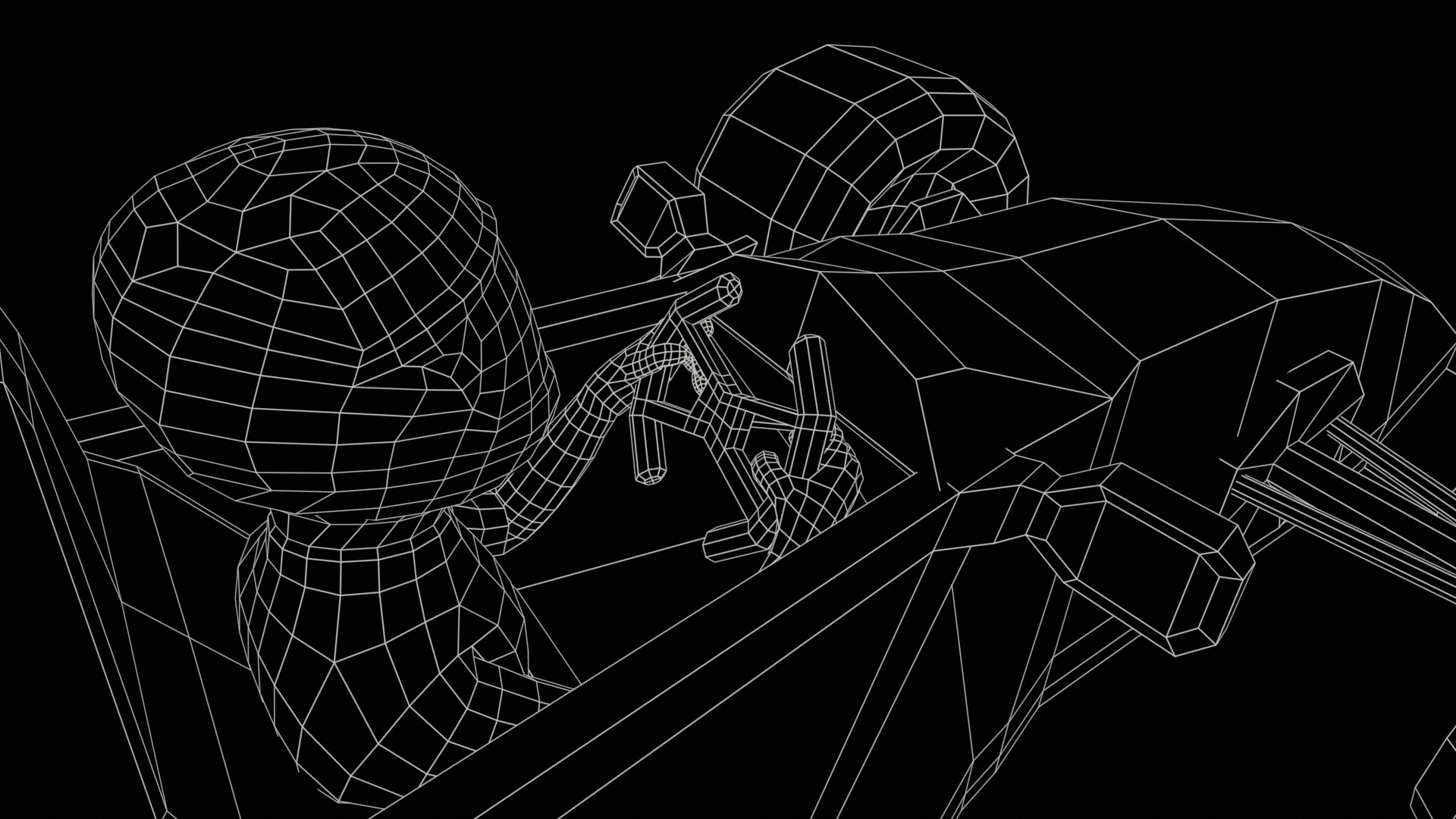 Racing Car with Driver LowPoly Low-poly 3D model_9