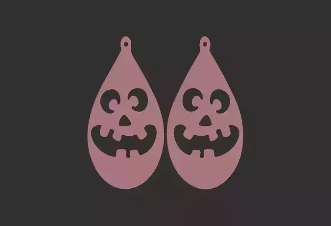 hollowen earrings 3d model for printing