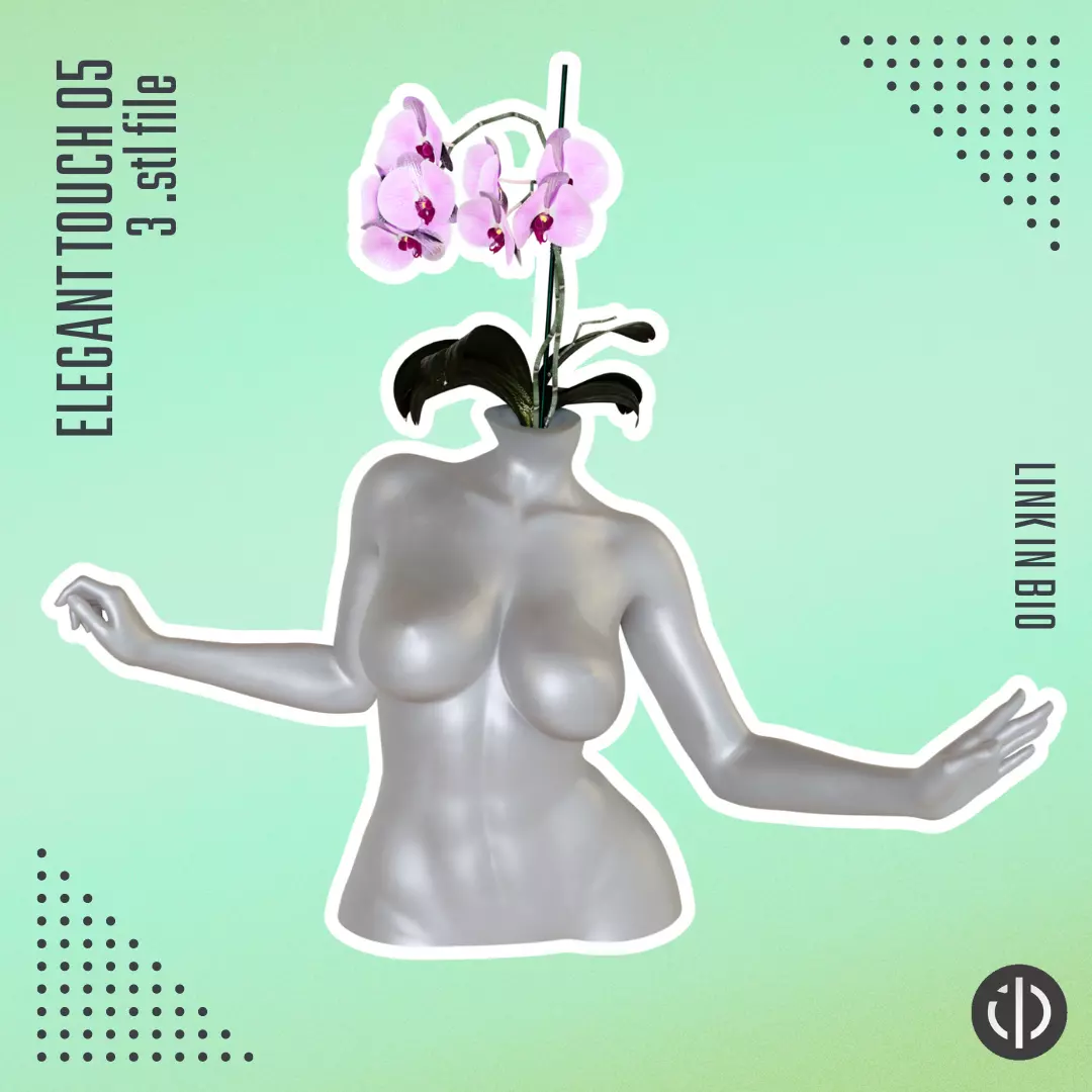 FLOWERPOT VESSEL ELEGANT TOUCH 05 3D print model_0