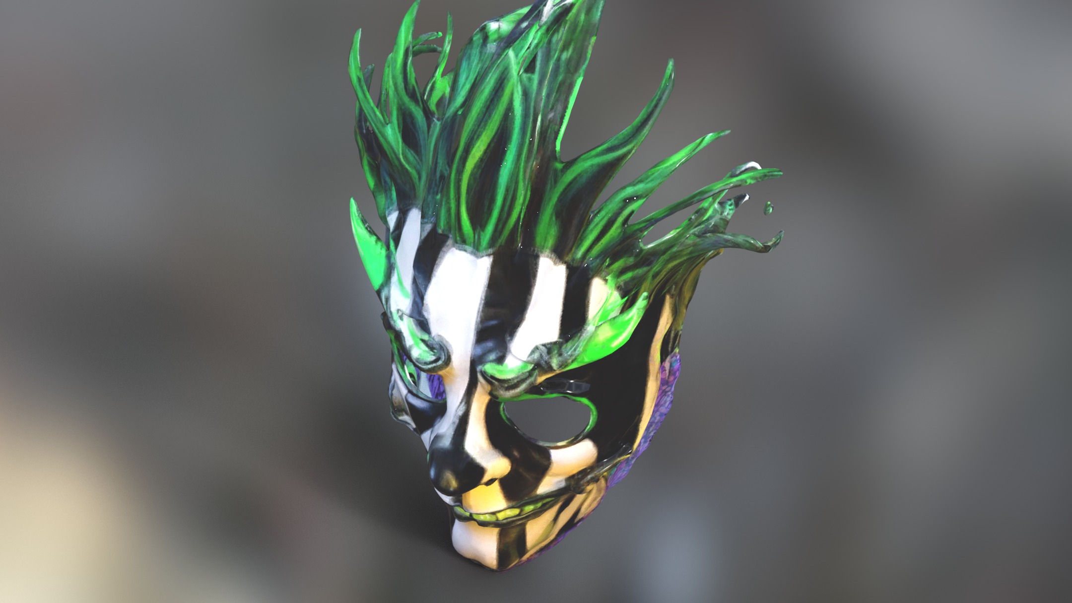 Harlequin Phantom Bee Low-poly 3D model_2