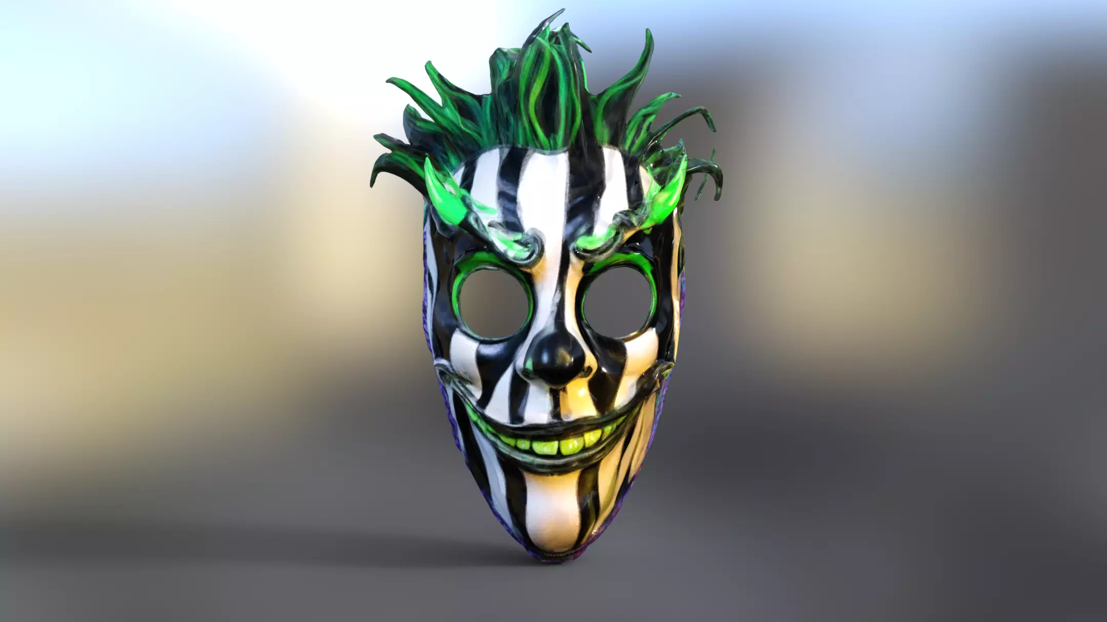 Harlequin Phantom Bee Low-poly 3D model_0