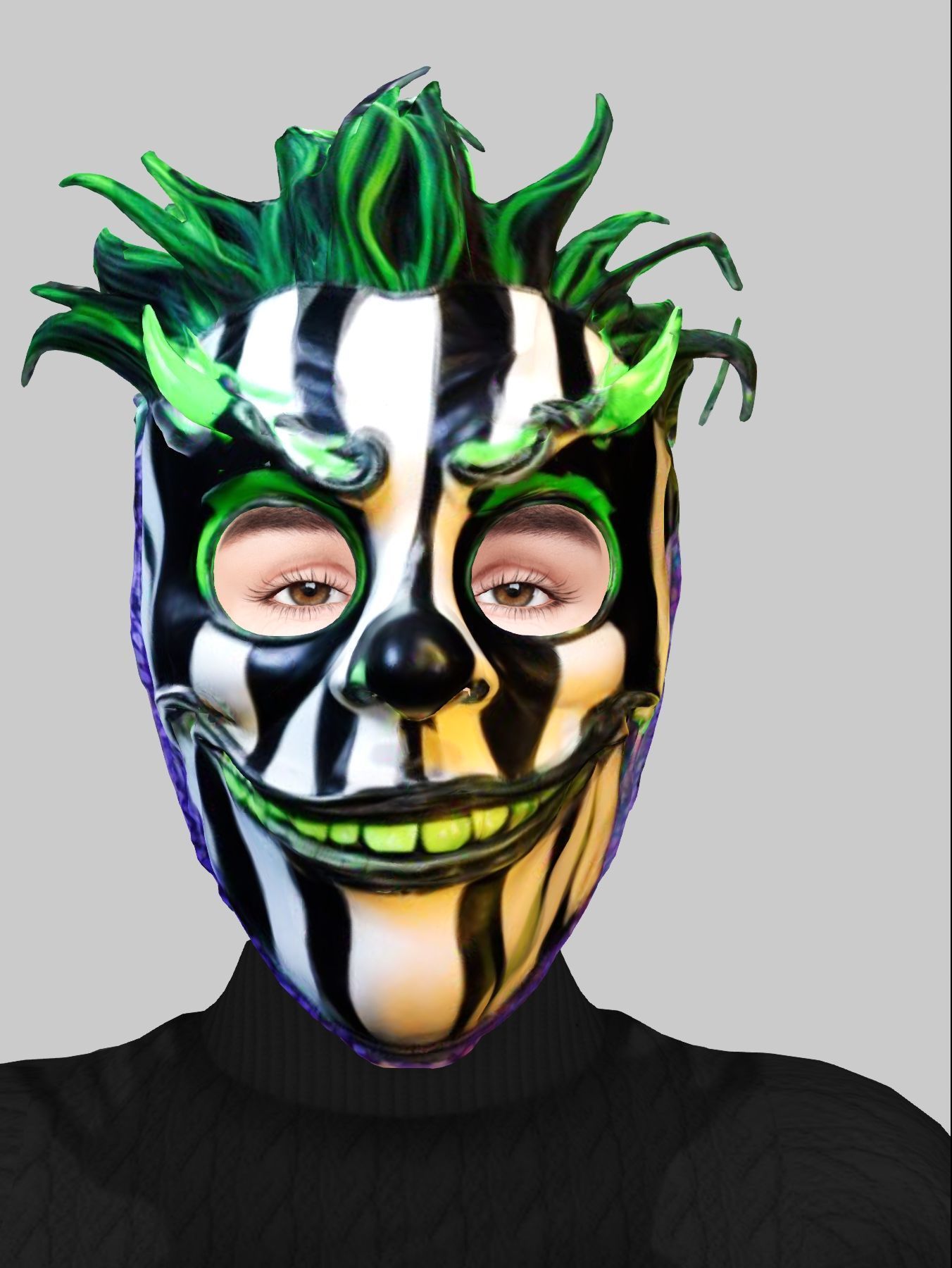 Harlequin Phantom Bee Low-poly 3D model_3