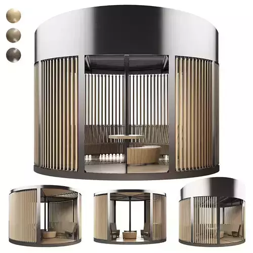 Set of round gazebos