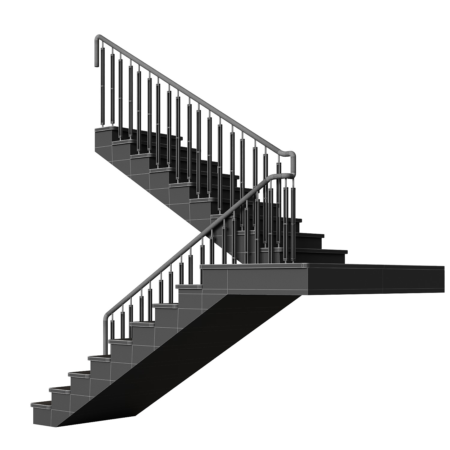 Modern staircase 22 3D model_8
