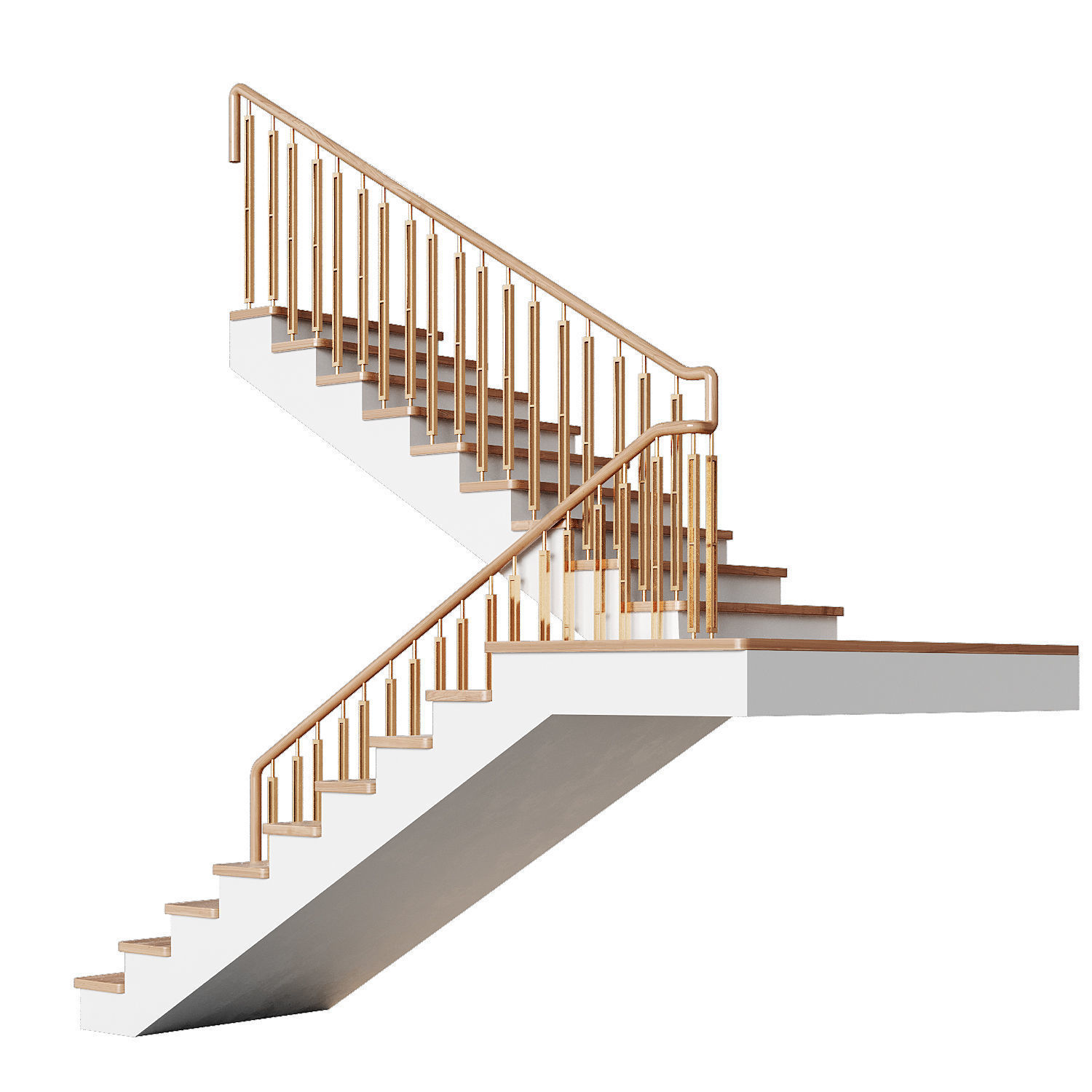 Modern staircase 22 3D model_2