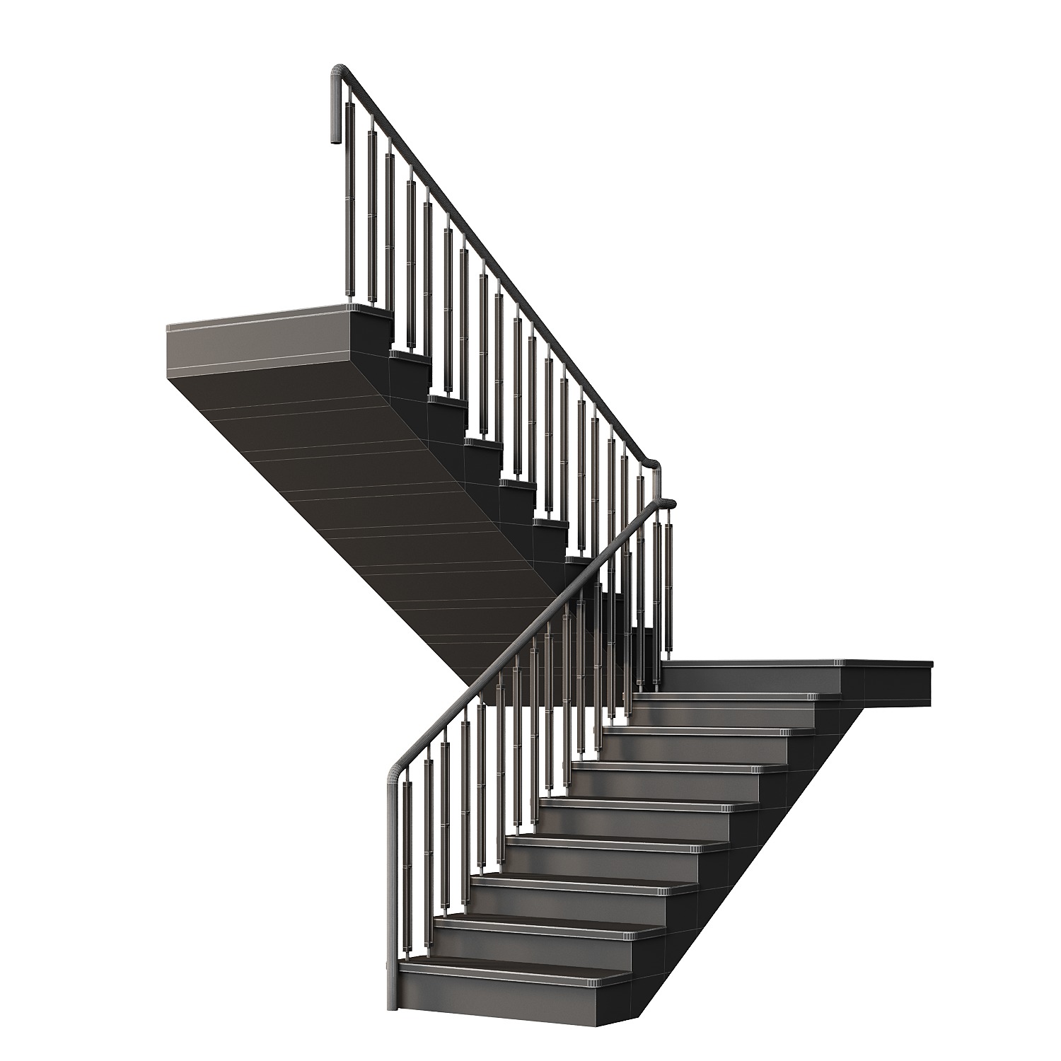 Modern staircase 22 3D model_6