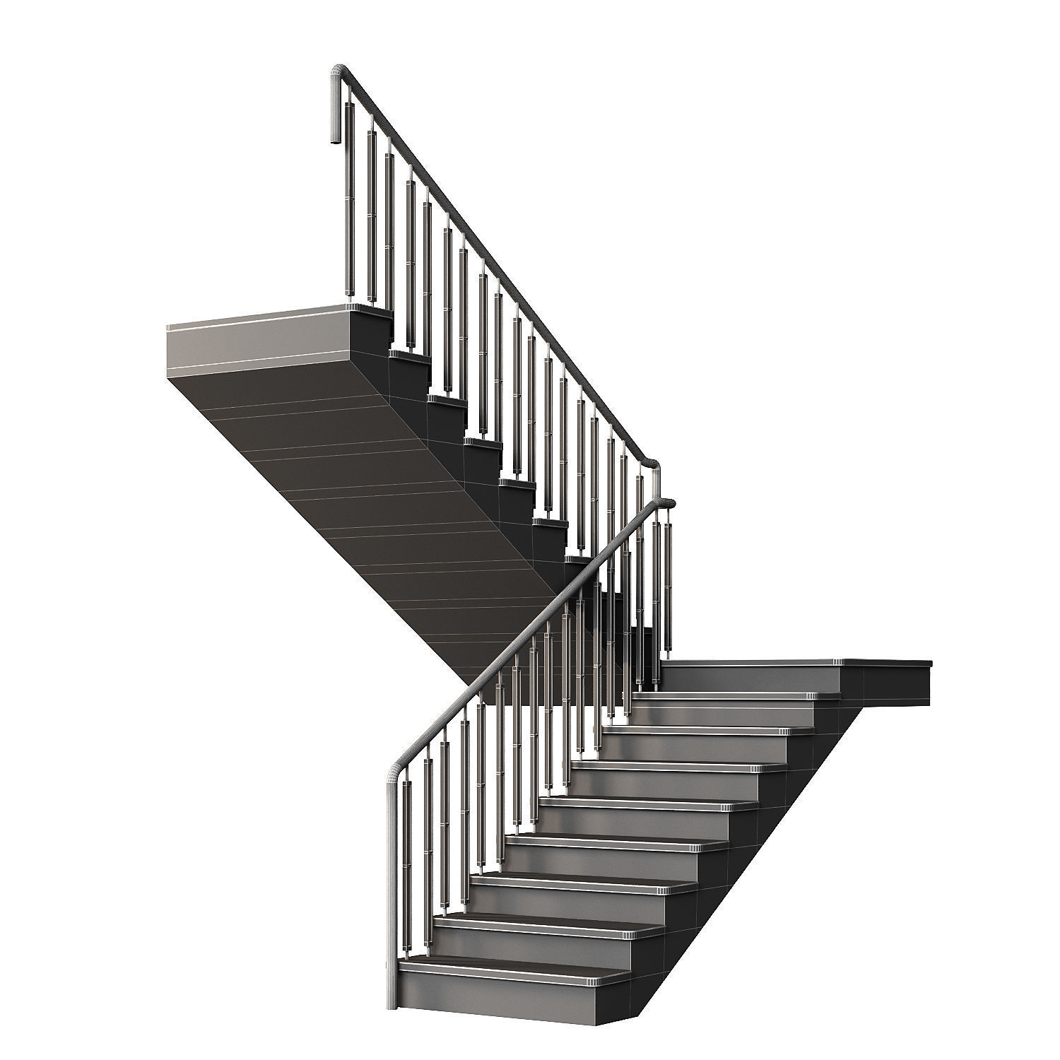 Modern staircase 22 3D model_5