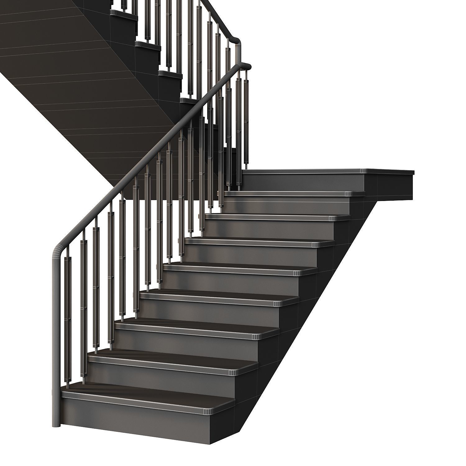 Modern staircase 22 3D model_9
