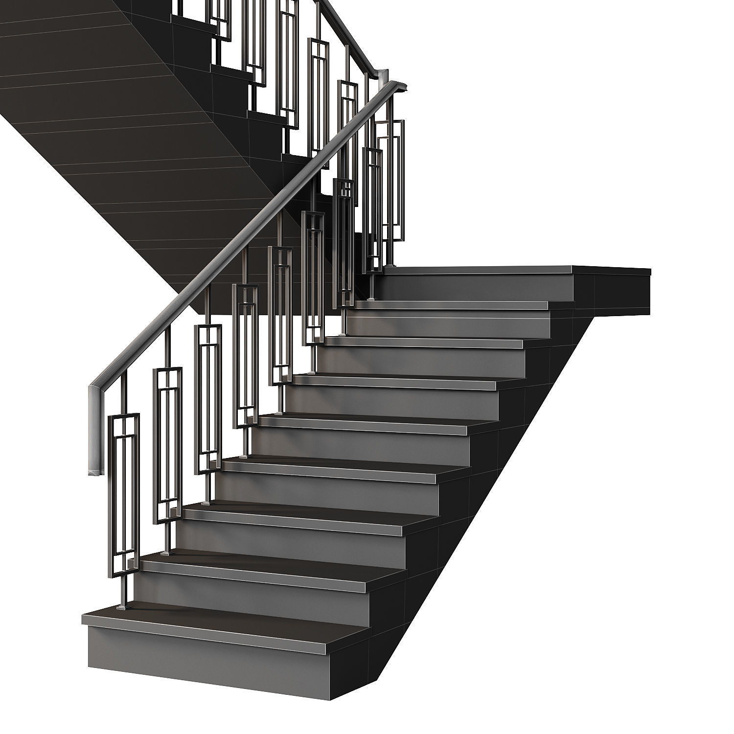 Modern staircase 23 3D model_5