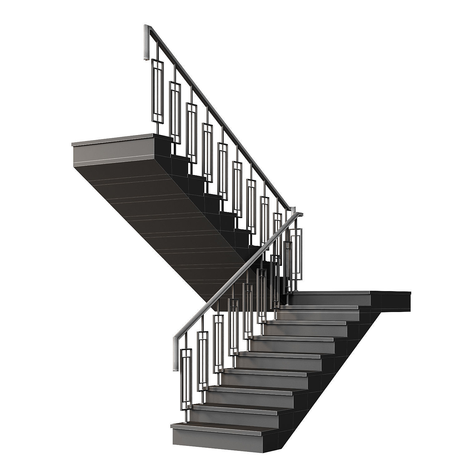 Modern staircase 23 3D model_4
