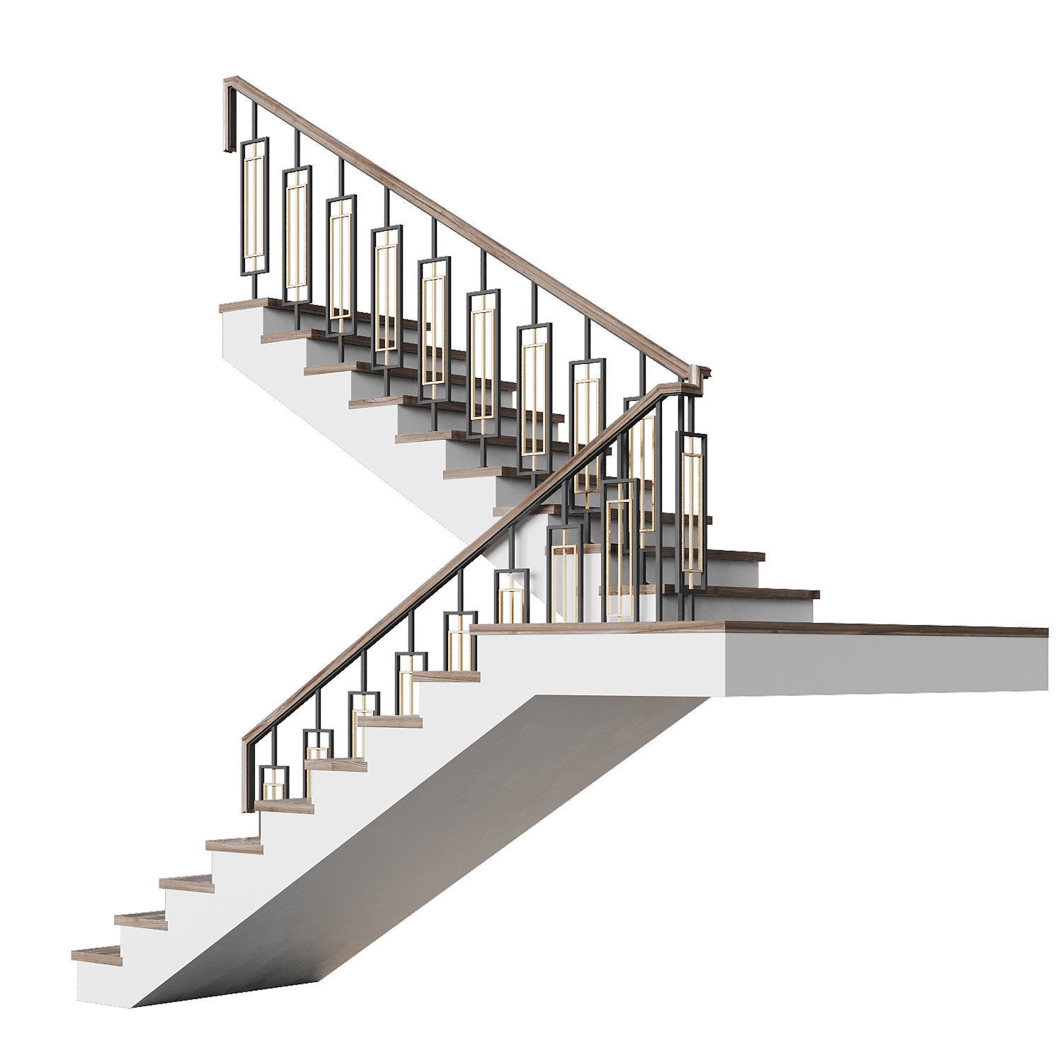 Modern staircase 23 3D model_2