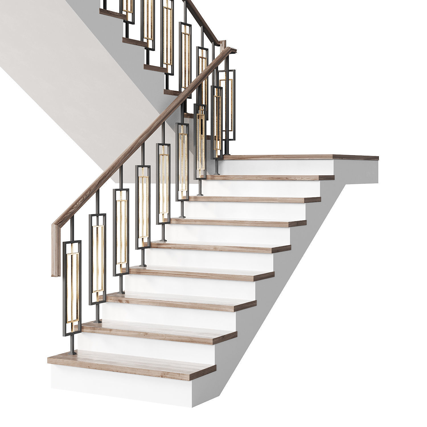 Modern staircase 23 3D model_1