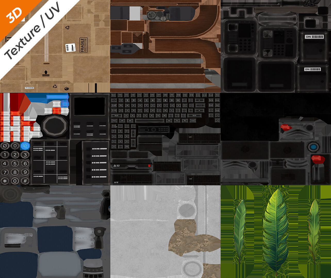 Receptionist Desk Low-poly 3D model_14