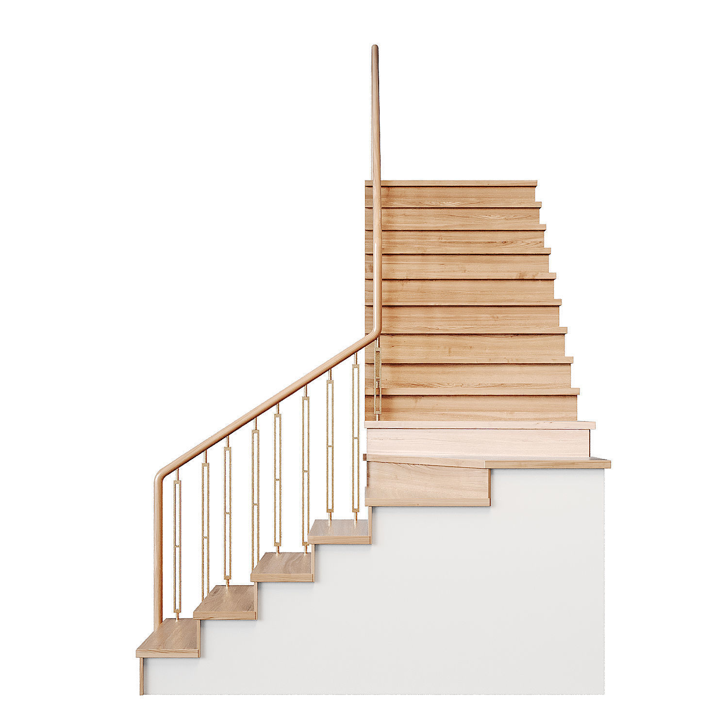 Modern staircase 24 3D model_3