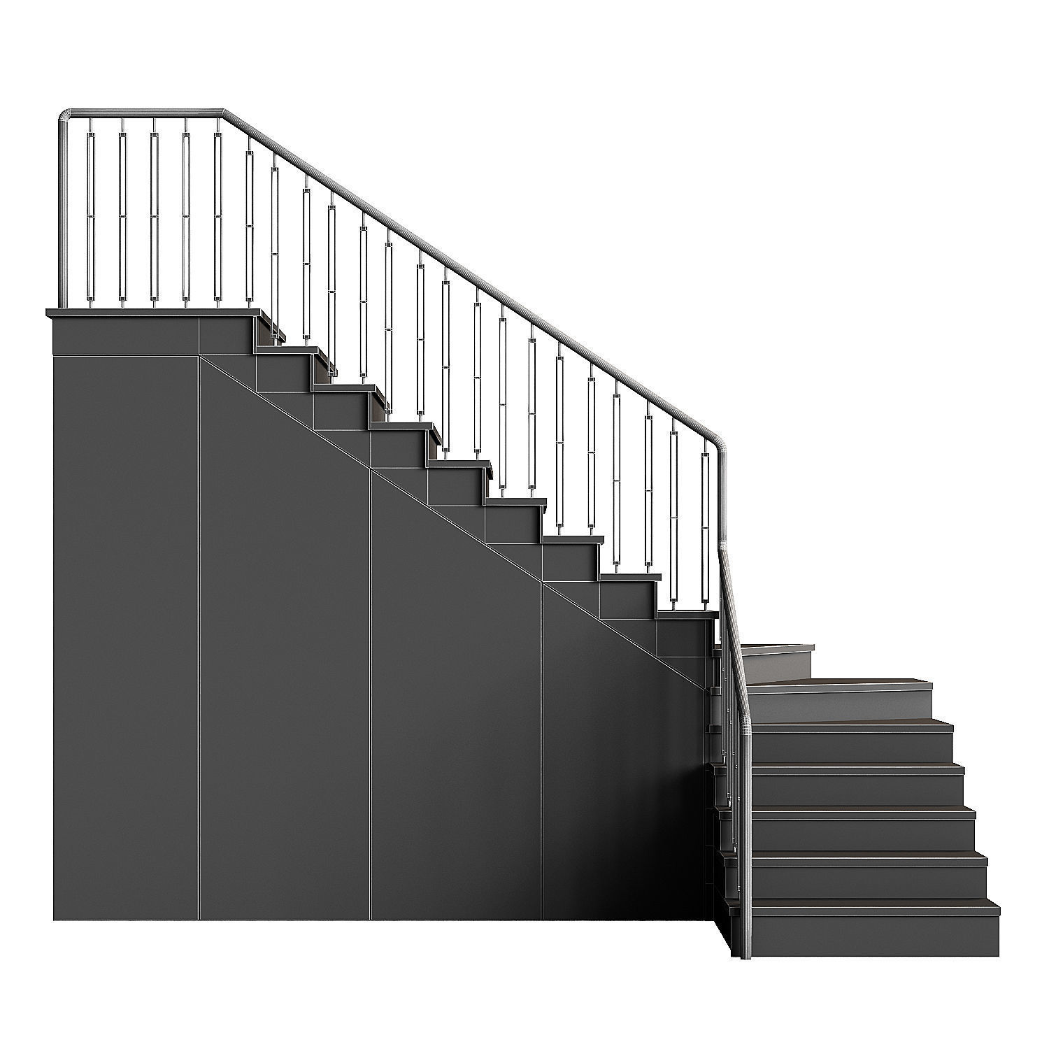 Modern staircase 24 3D model_6