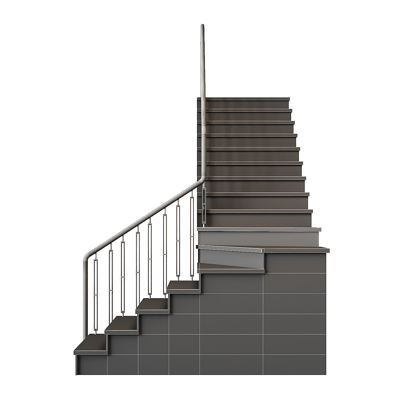 Modern staircase 24 3D model_7