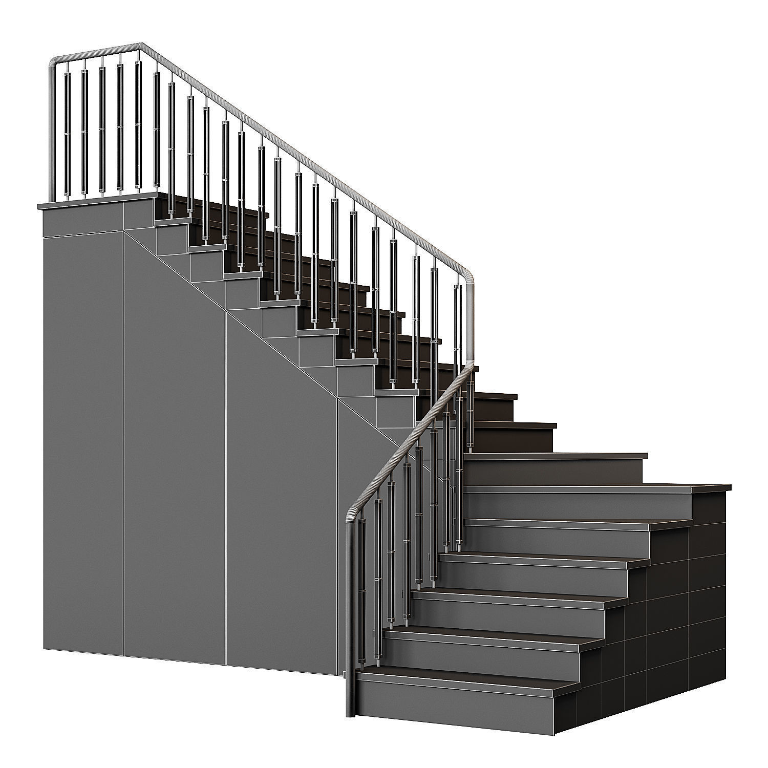 Modern staircase 24 3D model_4