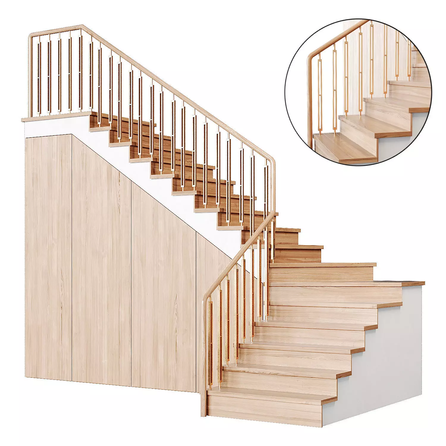 Modern staircase 24 3D model_0