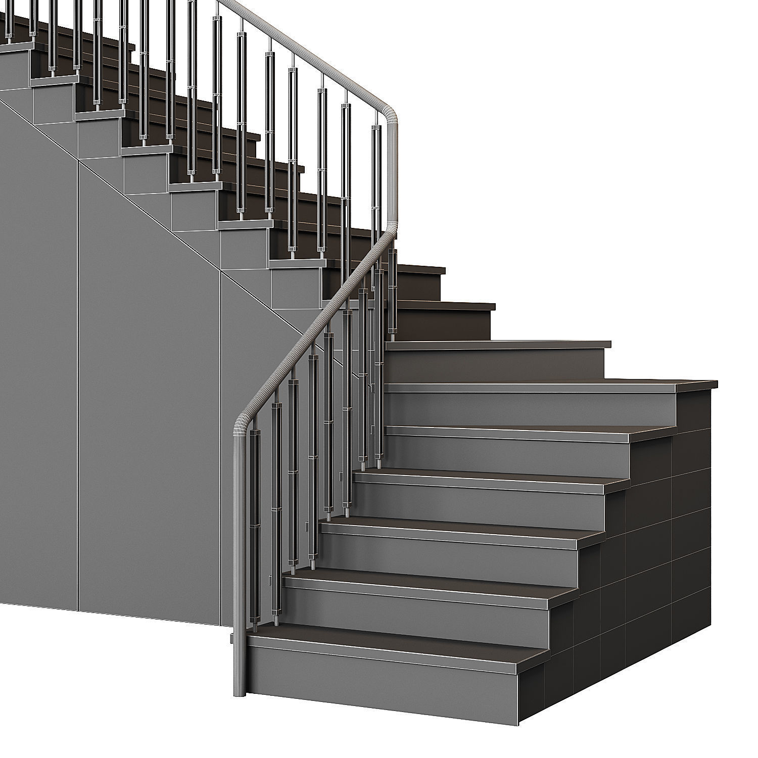 Modern staircase 24 3D model_5